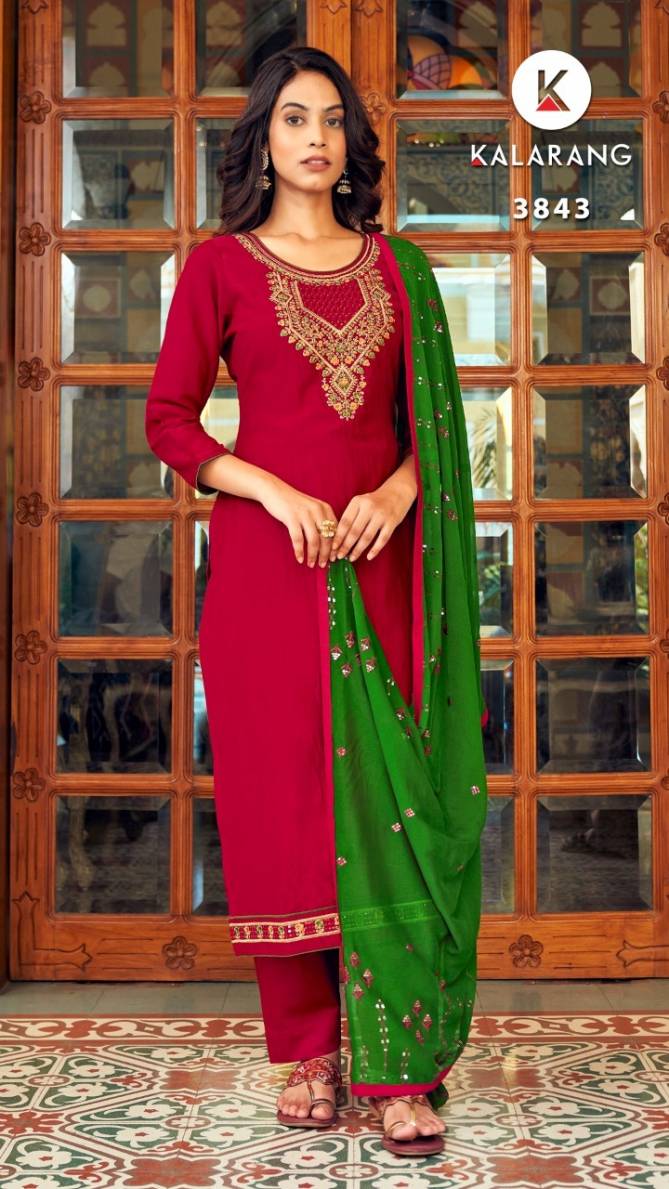 Kalarang Neer Heavy Silk New Exclusive Wear Designer Dress Material  Collection